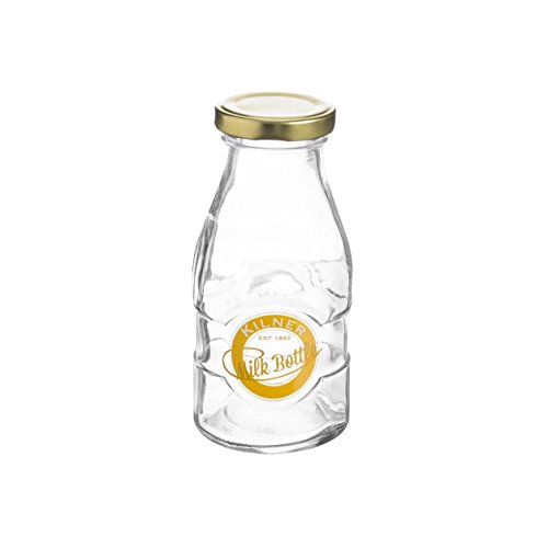 Kilner Milchflasche mit Drehverschluss, 190 ml Einkochglas, Glas, transparent von Kilner