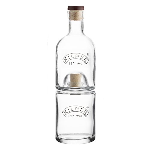 Kilner Stapelbares 2er Flaschenset mit je 350 ml Einmach-Flaschen, Glas, transparent, One Size, 2 von Kilner