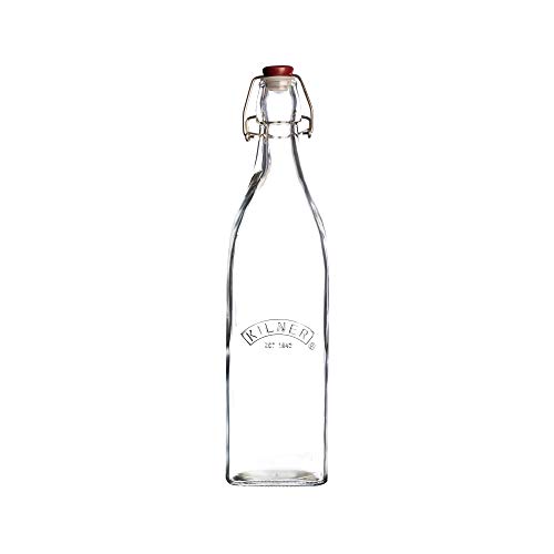 Kilner Vintage Flasche mit Bügelverschluss, glas, durchsichtig, quadratisch, 550 ml von Kilner