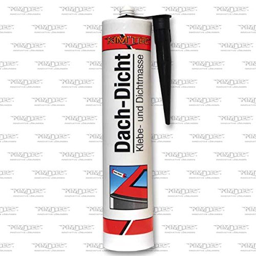 KIM-TEC Dach- Dicht Klebe- und Dichtmasse 310ml schwarz, Klebe- und Dichtmasse fu?r Montage- und Reparaturarbeiten insbesondere im Dachbereich von Kim Tec