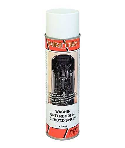 KIM-TEC Wachs- Unterboden- Schutz Spray 500ml Schwarz, für PVC- beschichtete Unterböden | SPRÜHDOSE!!! von Kim Tec