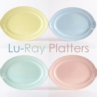 Pastell Lu-Ray Servierplatten | Dekor Wanddekor Landhaus Küche Wanddeko Landhausküche von KimBakerCollections