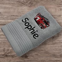 Handtuch | 50 X 100 cm Individuell Bestickt Mit Motiv Feuerwehr # Nr.62 Und Namen/Tolle Geschenkidee von KimKalvin