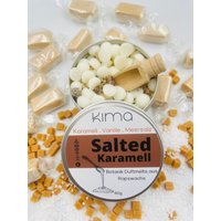 Duftmelt Botanik Drops "Salted Karamell" Getrockneten Blüten Aromatherapie Rapskokoswachs Mit Spotify-Code Soundtrack Geschenkidee von KimaHomeShop