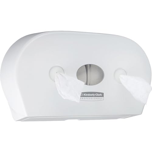 Aquarius Mini-Doppel-Toilettenpapierspender mit Zentralentnahme 7186 - 1 x Weiß, Wc Papierspender von Aquarius