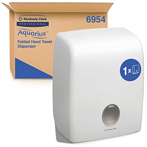 Aquarius, 6954, Spender für C-gefaltete Formathandtücher, weiß, 1 x 1 Spender von KIMBERLY-CLARK