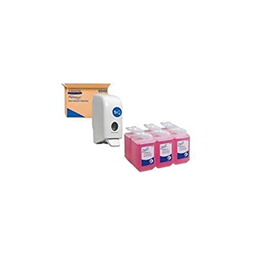 Aquarius Seifen-Spender 6948 – 1 x wandmontierter Seifenspender für Handseife + Scott Essential Schaum-Seife für die tägliche Verwendung 6340 von Kimberly-Clark Professional