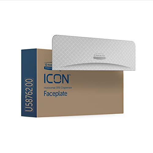 Kimberly-Clark Professional ICON-Blende (58762) im silberfarbenen Mosaikdesign, für Standard-Toilettenpapierspender mit 2 horizontalen Rollen; 1 Blende pro Verkaufseinheit von Kimberly-Clark Professional