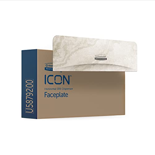 Kimberly-Clark Professional ICON-Blende (58792) im Design „Warmer Marmor“, für Standard-Toilettenpapierspender mit 2 horizontalen Rollen; 1 Blende pro Verkaufseinheit von Kimberly-Clark Professional