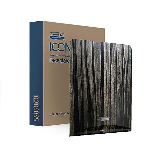 Kimberly-Clark Professional ICON-Blende (58830), Design „Ebenholzmaserung“, für den automatischen Rollenhandtuchspender; 1 Blende pro Verkaufseinheit von Kimberly-Clark Professional