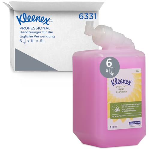 Kleenex Seife 6331 - Handseife für die tägliche Verwendung, rosa Seife für komplette Handhygiene , 6 x 1 L Kleenex Seife 6331 - Handseife für die tägliche Verwendung, rosa Seife für komplette Handhygiene , 6 x 1 L von Kleenex