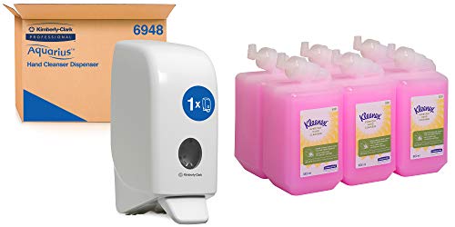 Kleenex Waschlotion (Normal), 6 Kartuschen x 1 l, 1er Pack (6 x 1 l) Plus Spender von KIMBERLY-CLARK