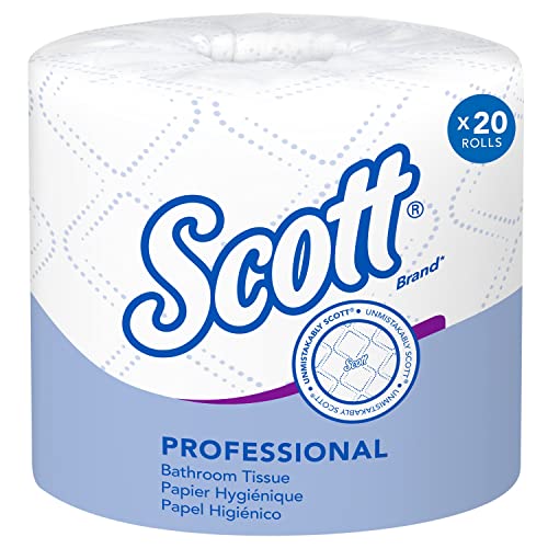 Scott 13607 Standard Rolle Badezimmertuch, 2-lagig, 550 Blatt pro Rolle, 20 Rollen von Scott