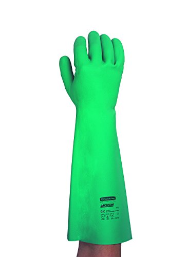 Kimberly Clark 25623 Jackson Safety G80 Nitril-Chemikalienschutzhandschuhe mit Langer Stulpe, Handspezifische Paare, 45 cm, Grün (12-er pack) von KIMBERLY-CLARK