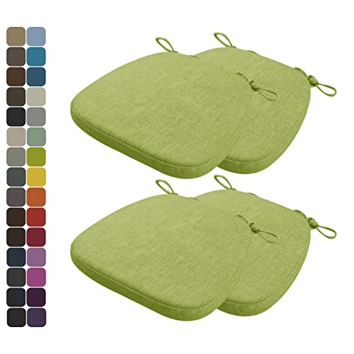 Kimgull 4er Set Stuhlkissen mit Bändern Bequeme Waschbare Rutschfestes Sitzkissen Ideal für zu Hause und Gartendekoration, viele Farben und Größen zur Auswahl (43x40x5CM Obst GrüN) von Kimgull