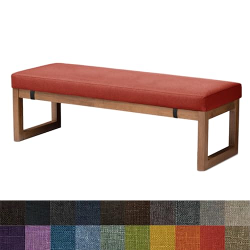 Kimgull Bankauflage Sitzkissen, Bequeme Waschbare Rutschfestes Sitzkissen für Gartenbank Schaukel, Terrasse, Esstisch, Bank, Drinnen, Viele Farben und Größen,(100X30X5CM Karmesinrot) von Kimgull