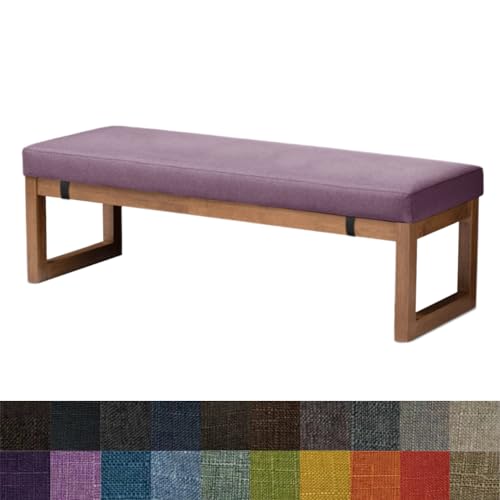 Kimgull Bankauflage Sitzkissen, Bequeme Waschbare Rutschfestes Sitzkissen für Gartenbank Schaukel, Terrasse, Esstisch, Bank, Drinnen, Viele Farben und Größen,(100X30X5CM Lavendel) von Kimgull