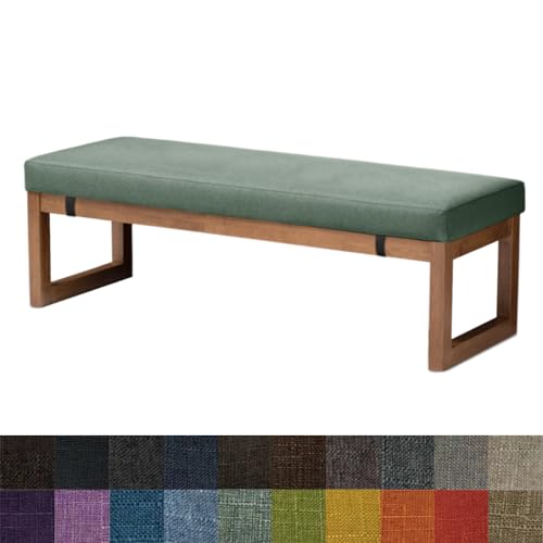 Kimgull Bankauflage Sitzkissen, Bequeme Waschbare Rutschfestes Sitzkissen für Gartenbank Schaukel, Terrasse, Esstisch, Bank, Drinnen, Viele Farben und Größen,(100X35X5CM Achatgrün) von Kimgull