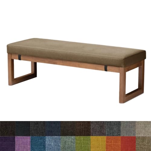 Kimgull Bankauflage Sitzkissen, Bequeme Waschbare Rutschfestes Sitzkissen für Gartenbank Schaukel, Terrasse, Esstisch, Bank, Drinnen, Viele Farben und Größen,(100X40X5CM Khaki) von Kimgull