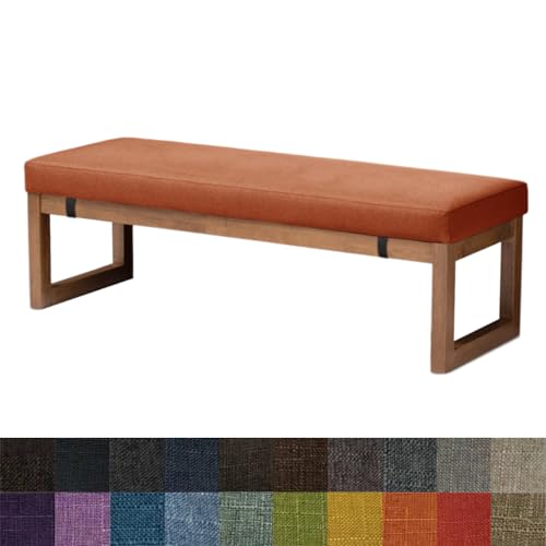 Kimgull Bankauflage Sitzkissen, Bequeme Waschbare Rutschfestes Sitzkissen für Gartenbank Schaukel, Terrasse, Esstisch, Bank, Drinnen, Viele Farben und Größen,(100X40X5CM Orange) von Kimgull