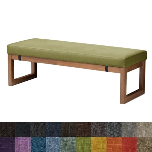 Kimgull Bankauflage Sitzkissen, Bequeme Waschbare Rutschfestes Sitzkissen für Gartenbank Schaukel, Terrasse, Esstisch, Bank, Drinnen, Viele Farben und Größen,(80X30X5CM Fruchtgrün) von Kimgull