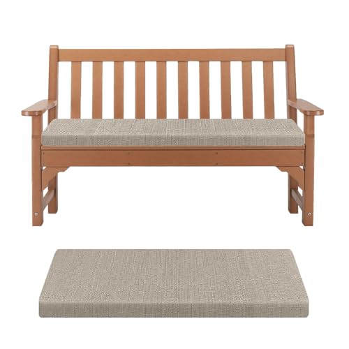 Kimgull Bankauflage Sitzkissen Bank Auflage Ersatzpolster Schwamm Bankkissen Mit Reißverschluss Abnehmbarem Schlippabsicher Stuhlkissen Für Schaukeln Fensterbank (120X30X5CM Reiskaffee) von Kimgull