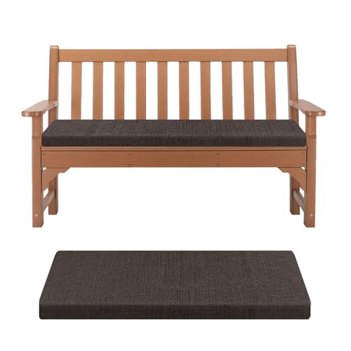 Kimgull Bankauflage Sitzkissen Bank Auflage Ersatzpolster Schwamm Bankkissen Mit Reißverschluss Abnehmbarem Schlippabsicher Stuhlkissen Für Schaukeln Fensterbank (140X50X5CM Tiefes Hanfschwarz) von Kimgull