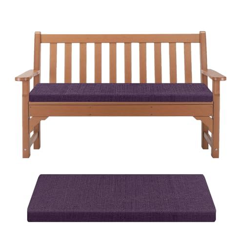 Kimgull Bankauflage Sitzkissen Bank Auflage Ersatzpolster Schwamm Bankkissen Mit Reißverschluss Abnehmbarem Schlippabsicher Stuhlkissen Für Schaukeln Fensterbank (150X40X5CM Tiefviolett) von Kimgull