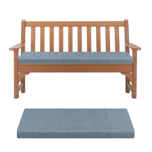 Kimgull Bankauflage Sitzkissen Bank Auflage Ersatzpolster Schwamm Bankkissen Mit Reißverschluss Abnehmbarem Schlippabsicher Stuhlkissen Für Schaukeln Fensterbank (180X45X5CM Himmelblau) von Kimgull