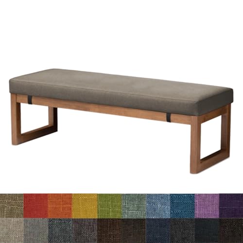 Kimgull Bankauflage Sitzkissen Bank Bankkissen Sitzauflage Sitzpolster Sitzbank Auflage Polster fur Banke Kissen Kissenauflage for Küchenbank Gardenbank Essbank (170X45X8CM Hellbraun) von Kimgull