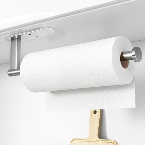 KüChenrollenhalter Ohne Bohren - Rollenhalter Papierrollenhalter Selbstklebend,KüChenrollenhalter Wand,Papierrollenhalter EdelstahlfüR KüChe, Bad（Silbrig） von Kimimara
