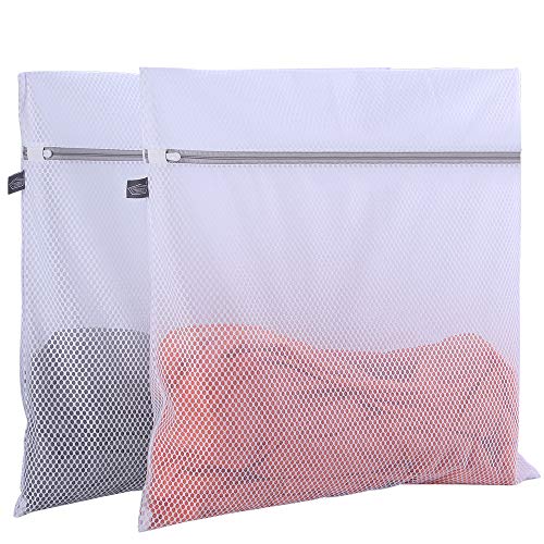 2er Pack Mesh Wäschesack-2 XXL Oversize Delects Wäschesack-Extra großer Wäschewaschbeutel mit Neuer Wabennetz-Big Kleidung, Bettlaken, Bettdecke, Haushalt, Gefülltes Spielzeug von Kimmama