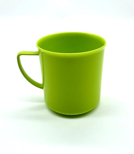 Kimmel Henkelbecher Henkeltasse Teetasse Kaffeebecher Mehrweg Kunststoff bruchsicher klein 180 ml, Limone von Kimmel