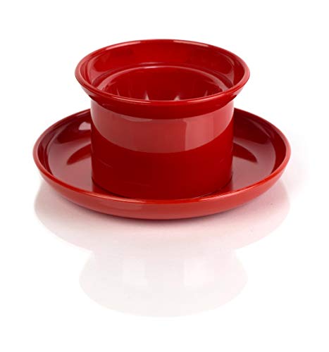 Kimmel 21-000-2303 Eierbecher mit Teller 2 er Set, Kunststoff, Rot von Kimmel