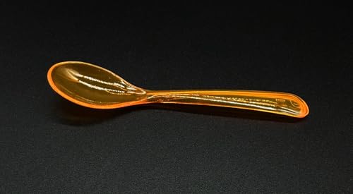 Kimmel Eierlöffel Babylöffel Dessertlöffel (6 Stück) Mehrweg, Orange Transparent von Kimmel