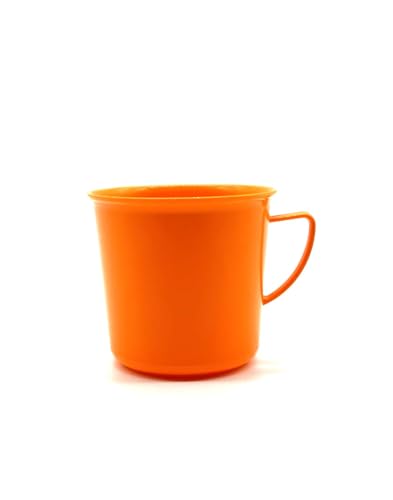 Kimmel Henkelbecher Henkeltasse Teetasse Kaffeebecher Mehrweg bruchsicher 330 ml, Kunststoff, Orange, 21-000-1606-1 von Kimmel