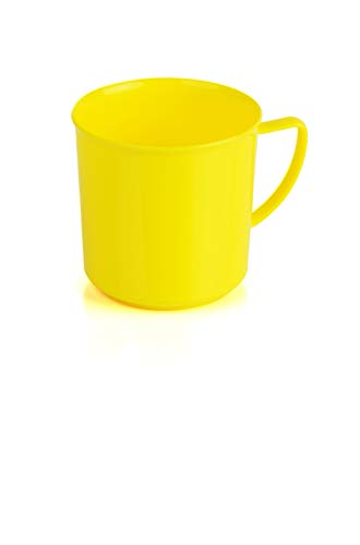 Kimmel Henkelbecher Henkeltasse Teetasse Kaffeebecher Mehrweg bruchsicher klein 180 ml, Kunststoff, Gelb, 21-000-1502-1 von Kimmel