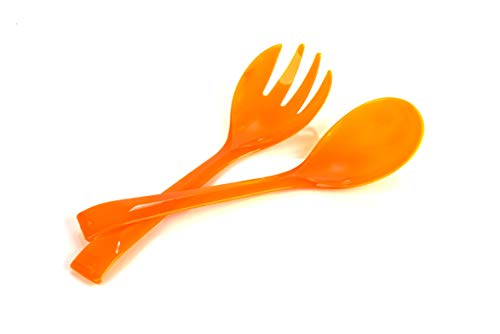 Kimmel Salatbesteck Servierlöffel Salatgabel Salatlöffel 2-teilig, Kunststoff, Orange-transparent, 21-000-2712 von Kimmel