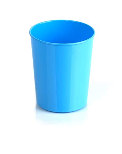 Kimmel Tasse Trinkbecher Kunststoffbecher Partybecher Plastikbecher Kinderbecher Becher bruchsicher stapelbar Mehrweg Camping Grillen Picknick und Outdoor 250 ml, Kunststoff, Hellblau von Kimmel