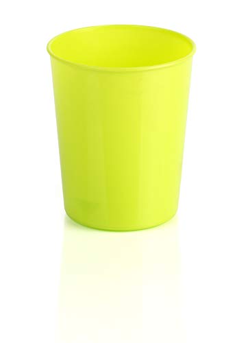 Kimmel Tasse Trinkbecher Kunststoffbecher Partybecher Plastikbecher Kinderbecher Becher bruchsicher stapelbar Mehrweg Camping Grillen Picknick und Outdoor 250 ml, Kunststoff, Limone von Kimmel