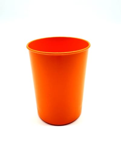 Kimmel Tasse Trinkbecher Becher bruchsicher stapelbar Mehrweg 250 ml, Kunststoff, Orange von Kimmel