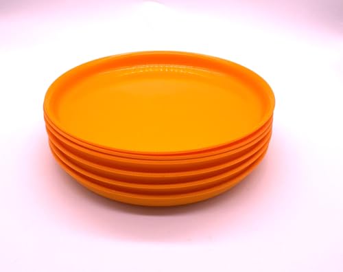 Kimmel Teller Speiseteller 18cm 6 Stück im Set Partygeschirr Kindergeschirr Campinggeschirr Plastikgeschirr Kunstsoffgeschirr Farbe orange von Kimmel