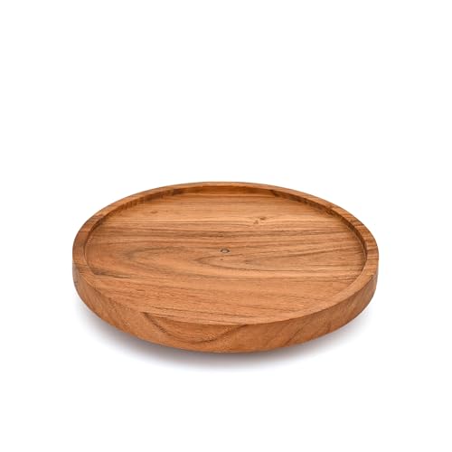 Kimona Lazy Susans Acacia Wood Kitchen Organizer for Cabinet, Kitchen Turntable Storage for Table, Countertop (9" X 9" X 1.75") von Kimona