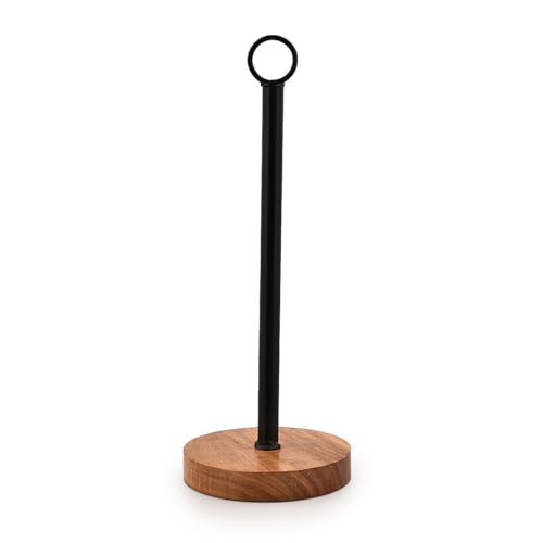 Kimona Paper Towel Holders Kitchen Paper Hanger with Heavy Duty Wood Base for Countertop Table Cabinet (12.7cm x 12.7cm x 33.02cm) von Kimona