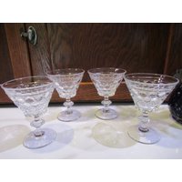 Vintage Thousand Eye Champagnergläser Westmoreland Tall Sherbet 1930Er Bis 1950Er Jahre 4Er-Set Bubble Look Lot Von 4 Dekorativen Parfait Dessert von KimsKreations17