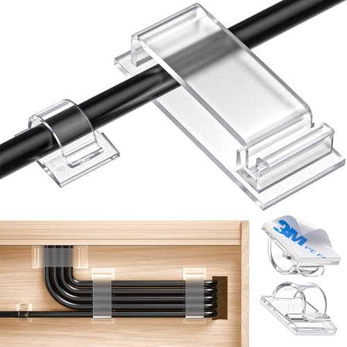 Kimsky Kabelhalter 70 Stück, 50 Kleine Kabel Organizer +20 Große Kabelmanagement, Kabelclips für Cable Management, Kabelhalter Selbstklebend mit 3M Kleber, Kabelklemmen für Heim, Büro – Transparent Kimsky Kabelhalter 70 Stück, 50 Kleine Kabel Organizer +20 Große Kabelmanagement, Kabelclips für Cable Management, Kabelhalter Selbstklebend mit 3M Kleber, Kabelklemmen für Heim, Büro – Transparent von Kimsky