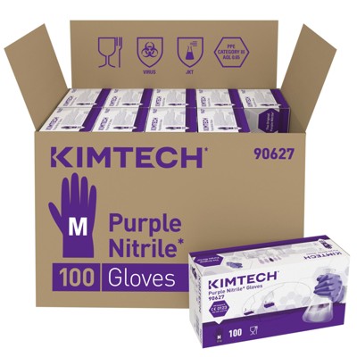 Science Einweghandschuh Purple Nitrile Gr. M=7,5 100 Stück je Box von Kimtech