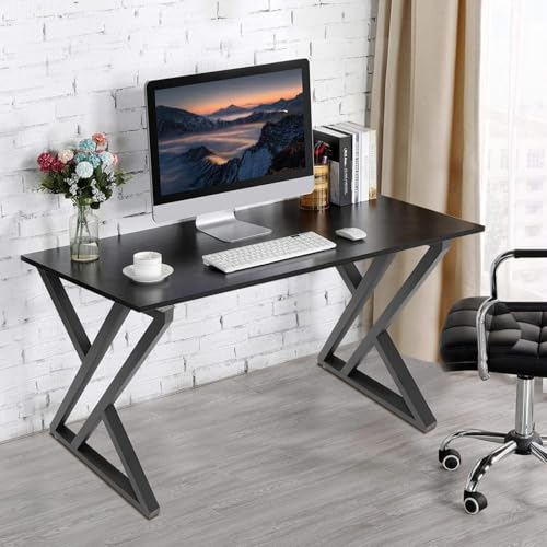 KinHall Moderne Eisen Tischbeine X-Form Schreibtischbeine Metallmöbel Esstischbeine 2PCS, Schwarze Möbelfüße, für Schlafzimmer, Hotels, Speisesäle Schreibtisch ﻿ von KinHall