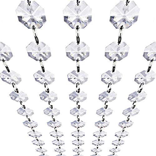 Kristallgirlande Stränge – hängende Kronleuchter-Edelstein-Perlenkette – 14 mm klares achteckiges Prisma, Diamantschnur, Dekorationen für Hochzeit, Party, Manzanita, Tafelaufsatz, Weihnachtsbaum Kristallgirlande Stränge – hängende Kronleuchter-Edelstein-Perlenkette – 14 mm klares achteckiges Prisma, Diamantschnur, Dekorationen für Hochzeit, Party, Manzanita, Tafelaufsatz, Weihnachtsbaum von KinHom
