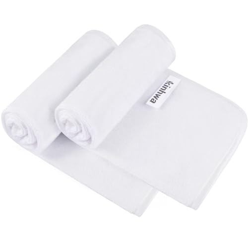 KinHwa Mikrofaser weiche Handtücher, Super saugfähiges Dickes Flauschiges Handtuch Dicke Handtücher (30cm x 50cm) schnell trocknende (für Bad, Spa, Fitnessstudio) 2er Pack weiß von KinHwa